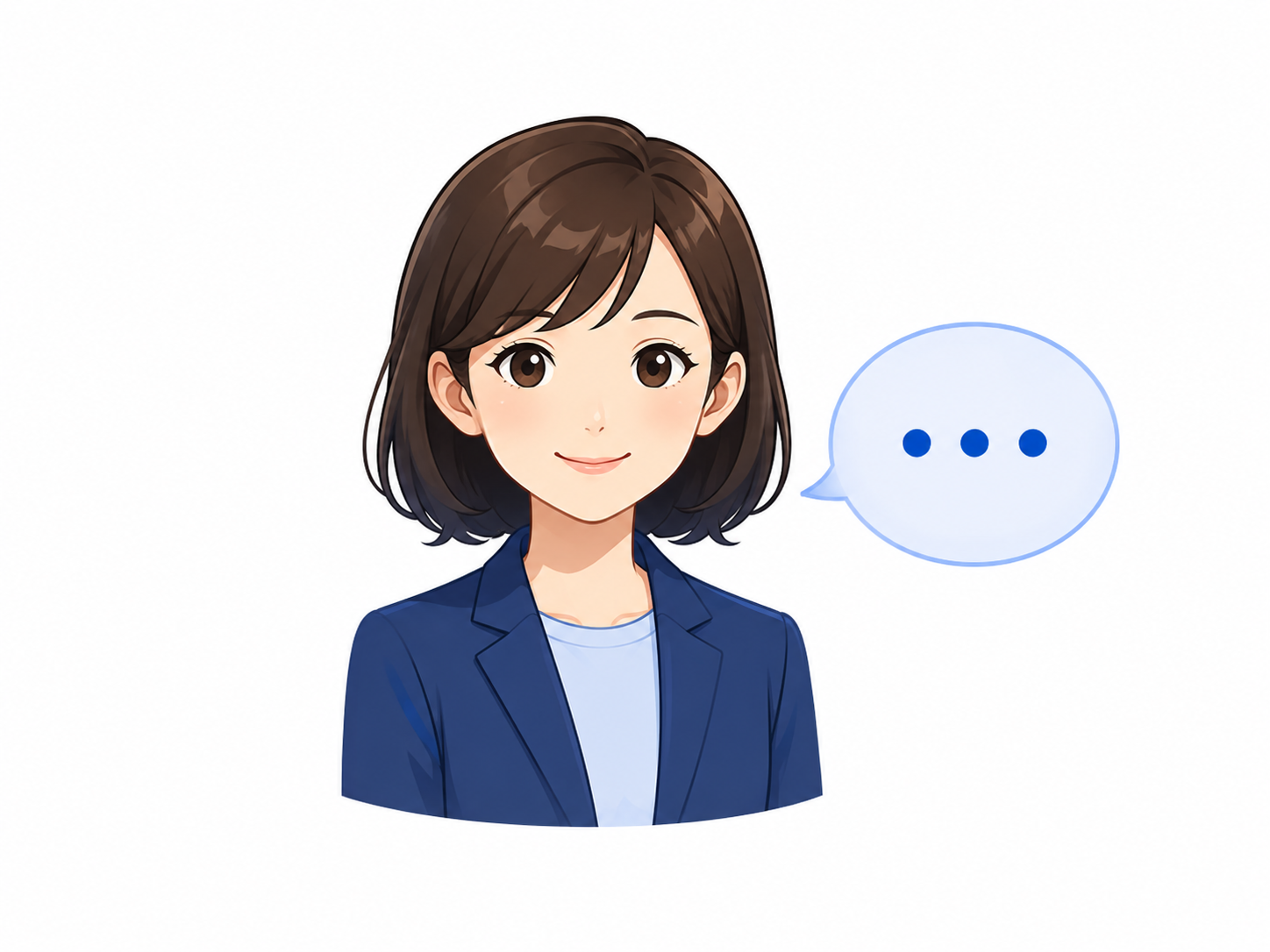 AI社員が案内するイメージ